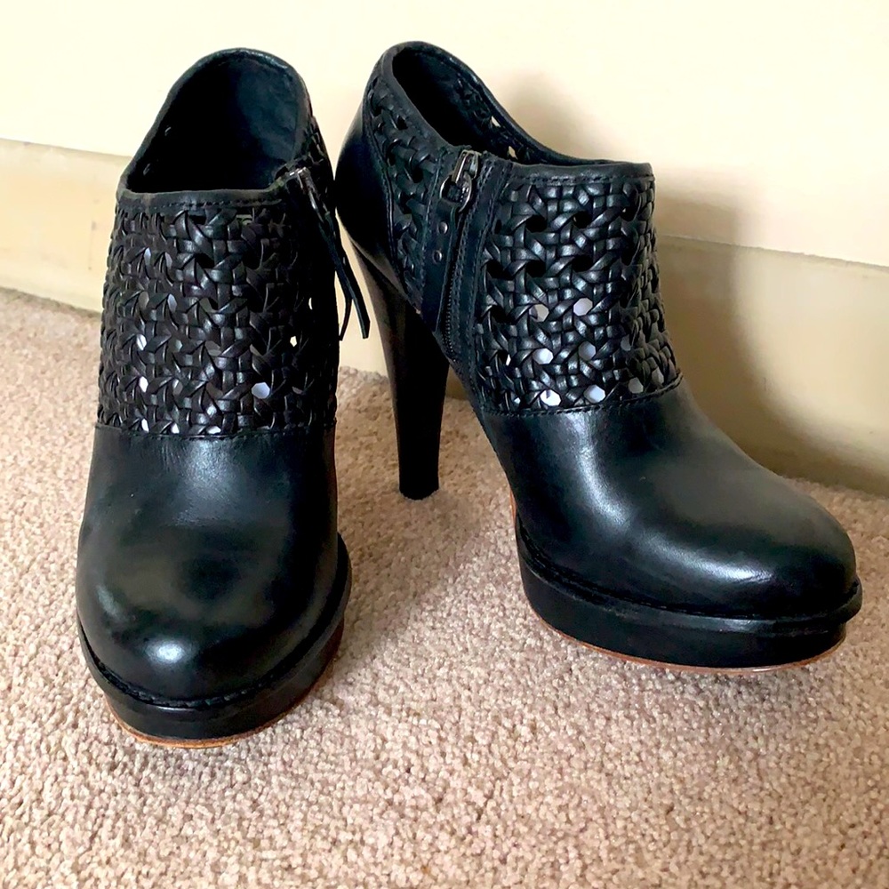 UGG Leather Zip Up Bootie